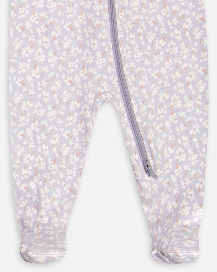 Deux Par Deux Organic Cotton One Piece Pajama - Printed Little Flowers