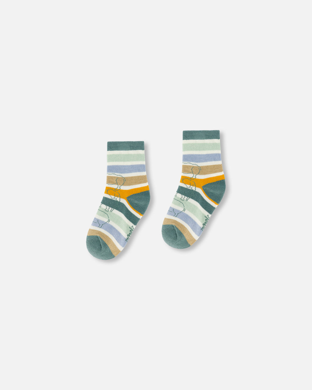 Deux Par Deux Jacquard Socks - North Atlantic