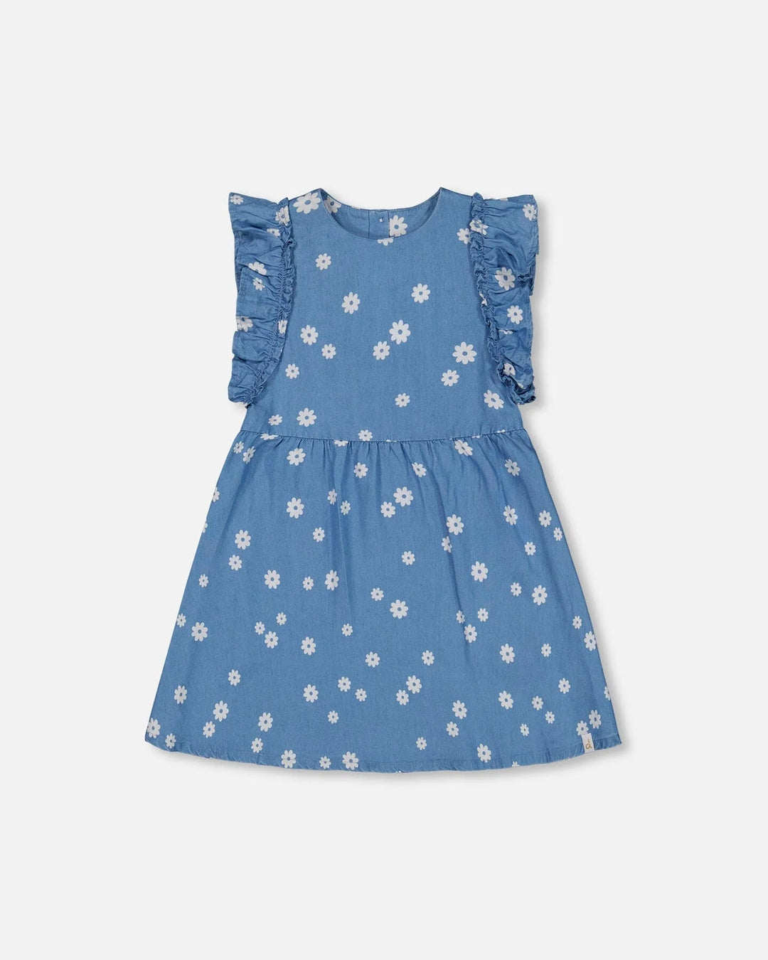 Deux Par Deux Floral Chambray Dress