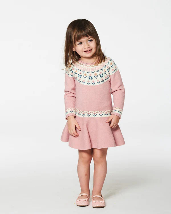 Deux Par Deux Knit Dress - Rosette Deux Par Deux Knit Dress - Rosette