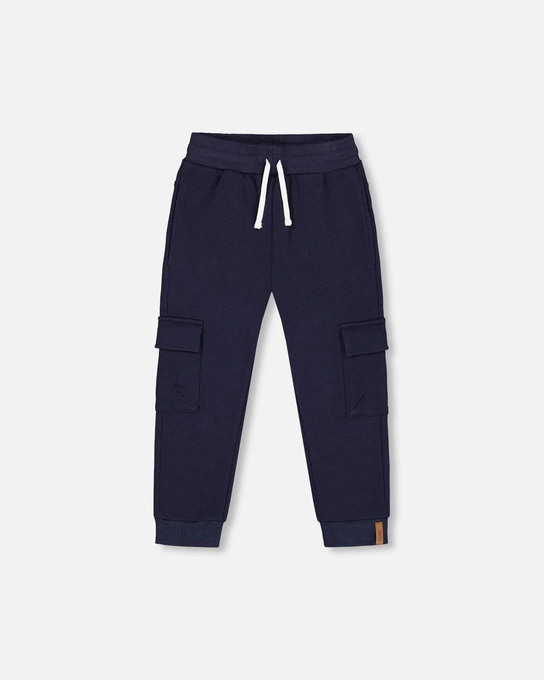 Deux Par Deux Fleece Sweatpants with Cargo Pockets - Peacoat/Navy