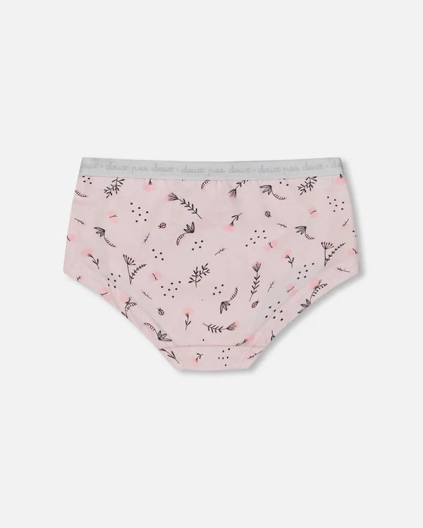 Deux Par Deux Boyshort Panty - Printed Pastel Field Flowers