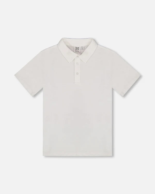 Deux Par Deux Polo T-Shirt - White