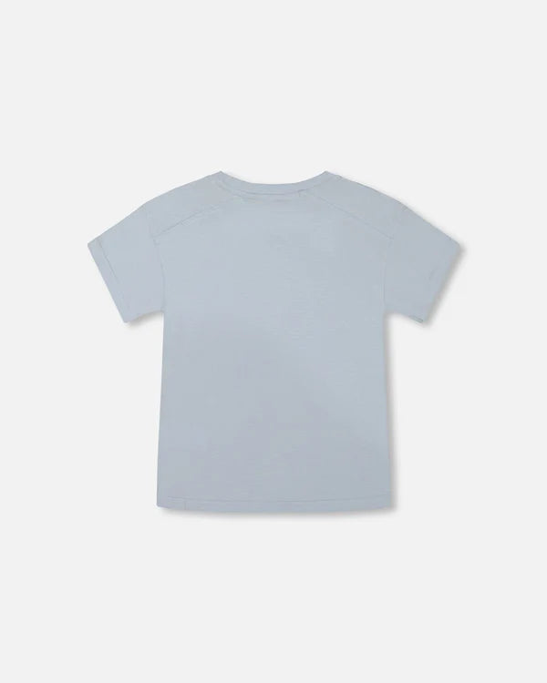 Deux Par Deux Short Sleeve Graphic Tee - Ramen Baby Blue