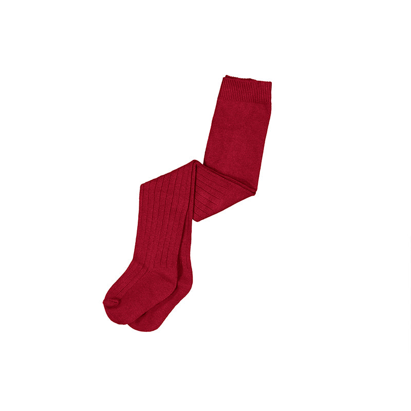 Mayoral Ribbed Tights - Red