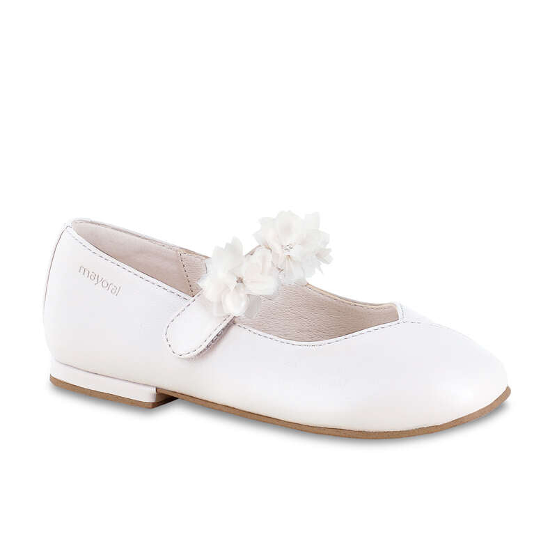 Mayoral Floral Ballet Flats - White
