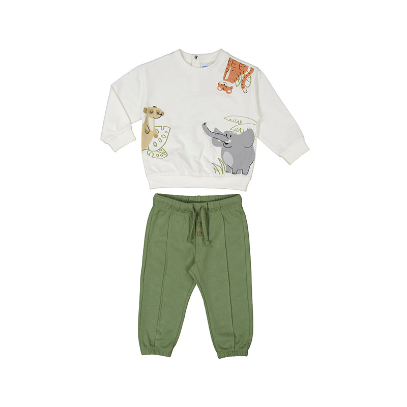 Mayoral 2pc Pullover Tracksuit - Sage Safari Mayoral 2pc Pullover Tracksuit - Sage Safari