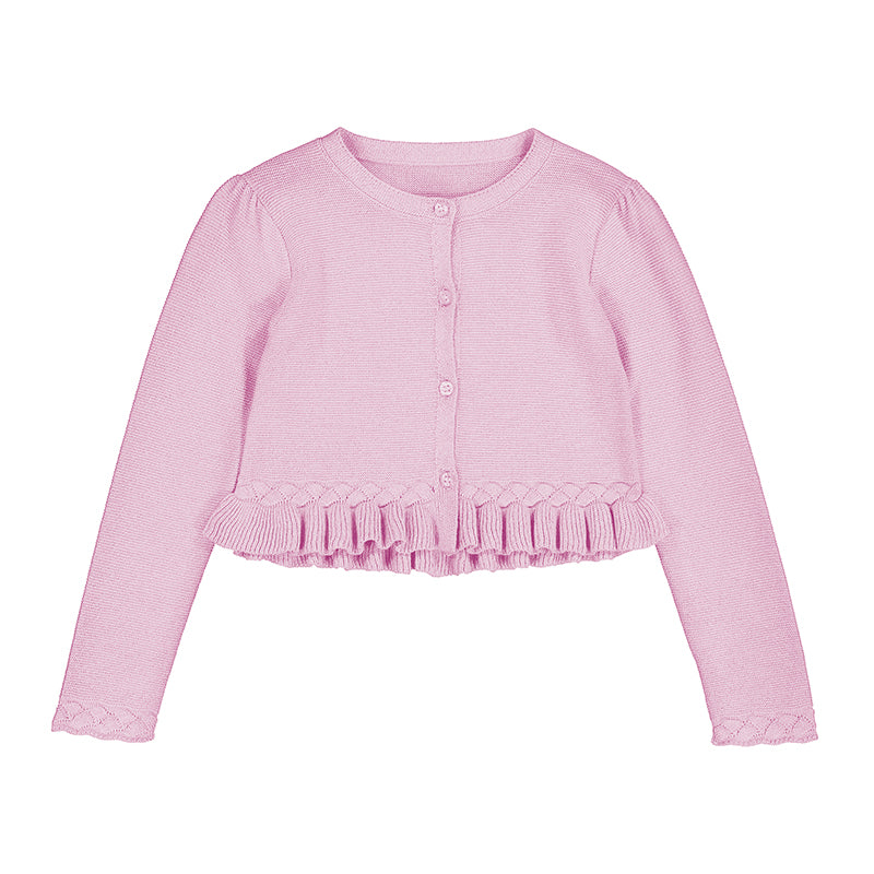 Mayoral Braid Knit Cardigan - Mauve