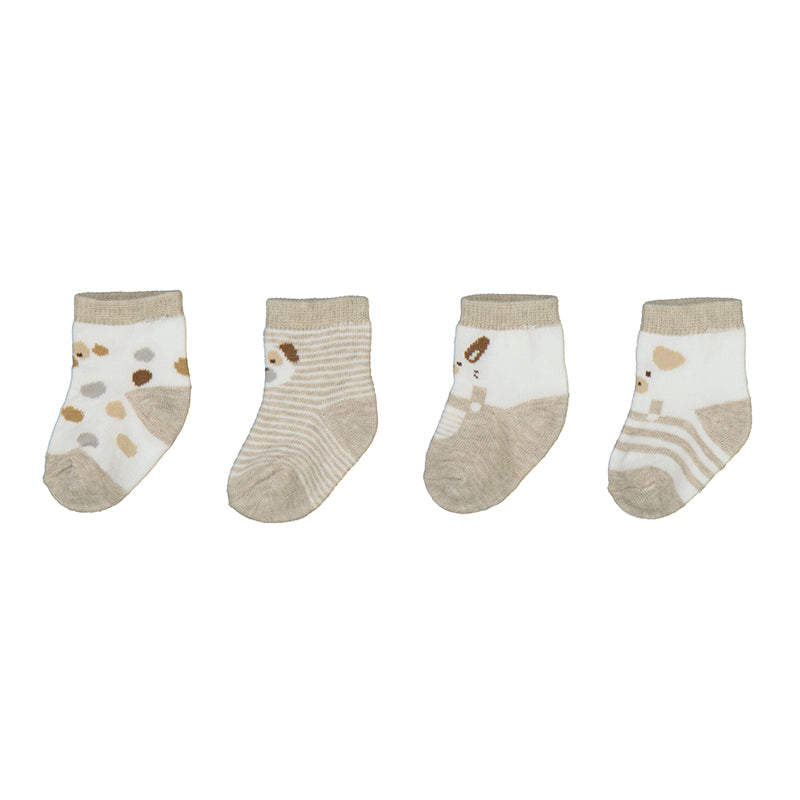 Mayoral 4pc Socks Set - Oat