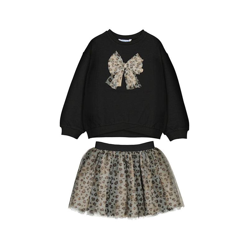 Mayoral Tulle Skirt Set - Black