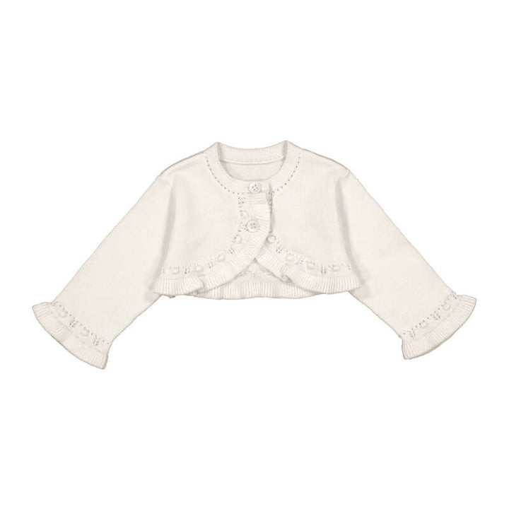 Mayoral Newborn Knit Cropped Cardigan - Natural
