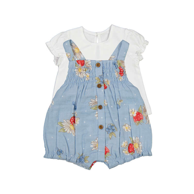 Mayoral Overall and T-Shirt Set - Lagoon