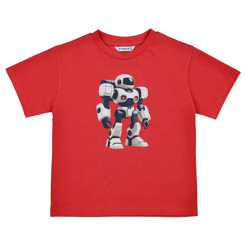 Mayoral Graphic T-Shirt - Tomato Red/Robot