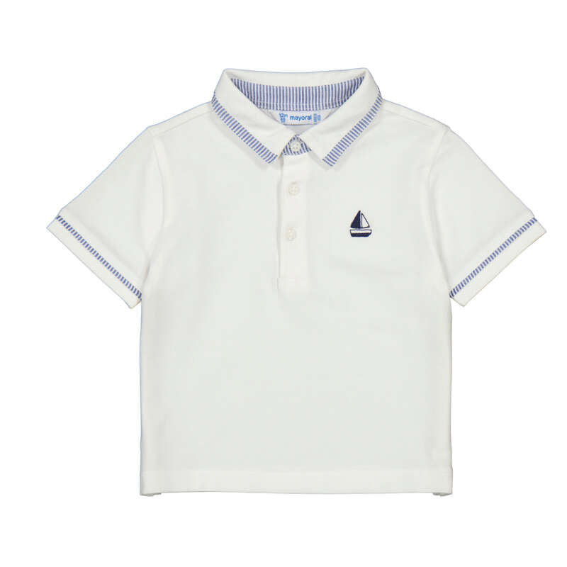 Mayoral Sailboat Polo T-Shirt - White