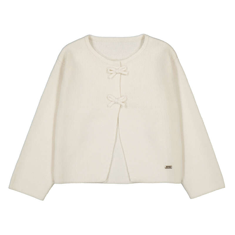 Mayoral Bow Cardigan - Bone