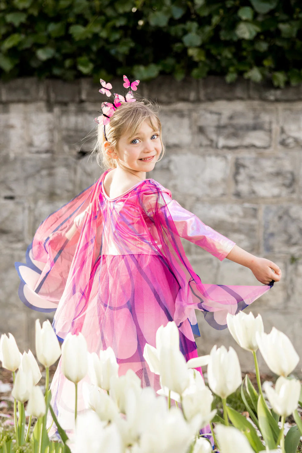 Great Pretenders Butterfly Twirl Dress with Wings & Headband - Pink