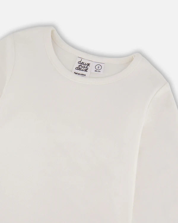 Deux Par Deux Embroidered Longsleeve Shirt - Off White