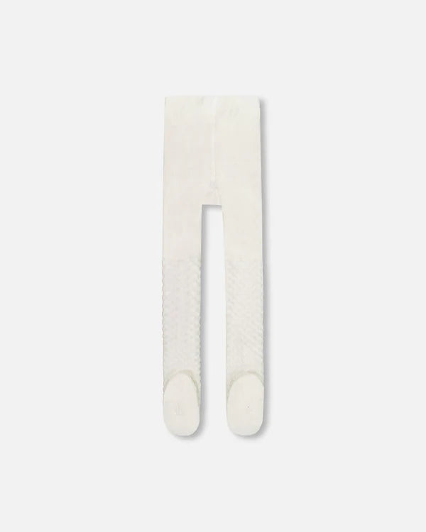 Deux Par Deux Knit Tights - Off White