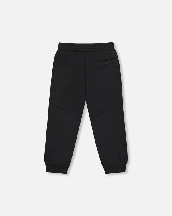 Deux Par Deux Fleece Sweatpants with Pockets - Anthracite Black