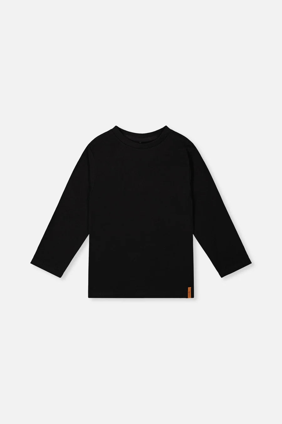 Deux Par Deux Organic Cotton Long Sleeve T-Shirt - Black