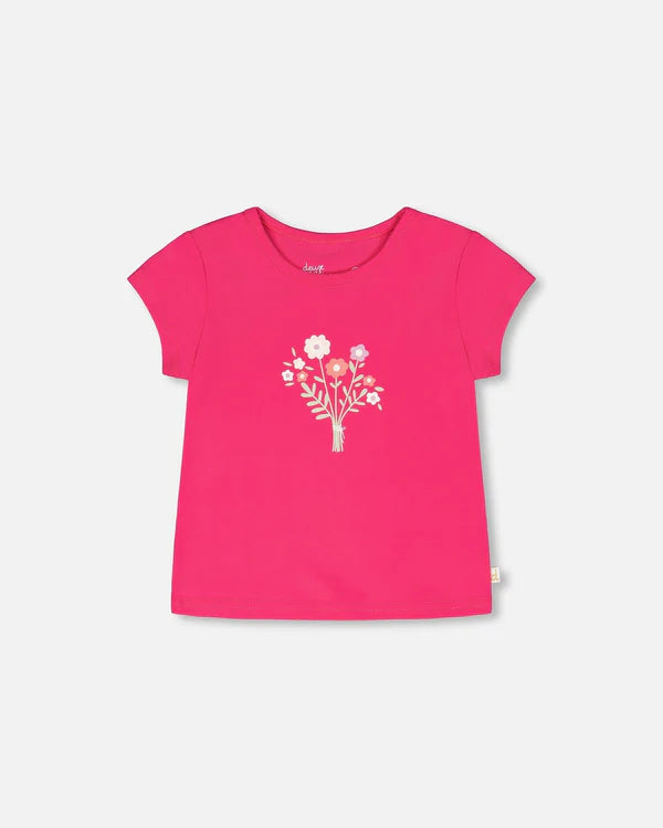 Deux Par Deux Jersey T-Shirt - Pink Yarrow