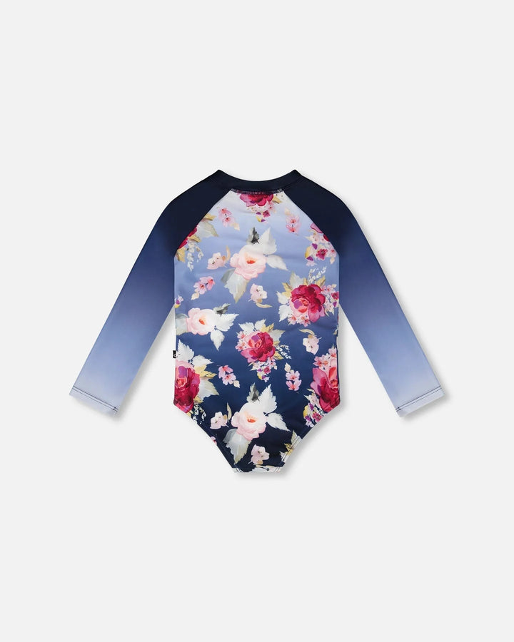 Deux Par Deux Long Sleeve Rashguard - Blue Rose