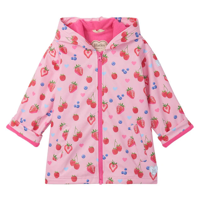 Hatley Zip-Up Rain Jacket - Summer Berries