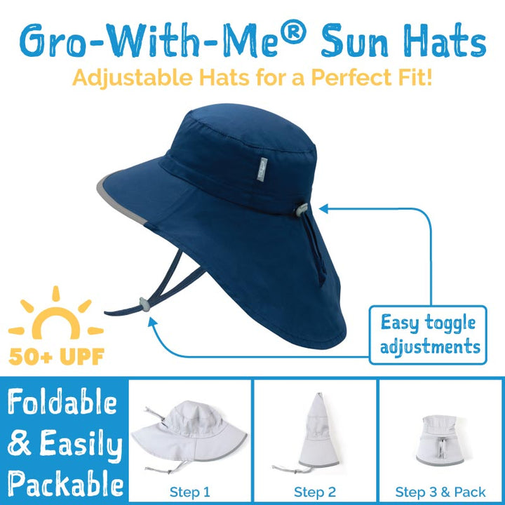 Jan &amp; Jul Gro-With-Me Cotton Xplorer Hat - Yellow Flower