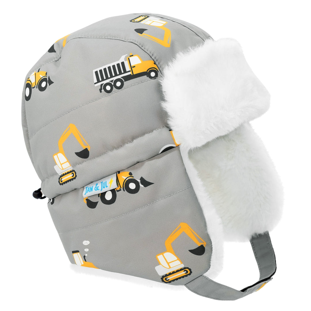 Jan &amp; Jul Toasty-Dry Trapper Winter Hat - Grey Construction
