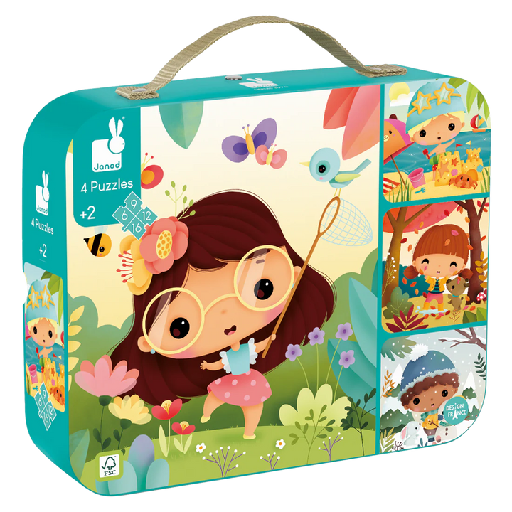 Janod 4 in 1 Progressive Puzzles - Seasons
