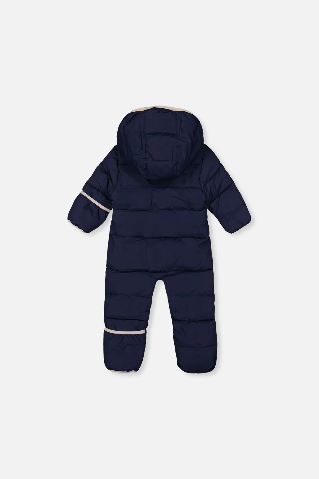 Deux Par Deux Baby Cloud One Piece Snowsuit Adapted For Car Seats - Dark Blue