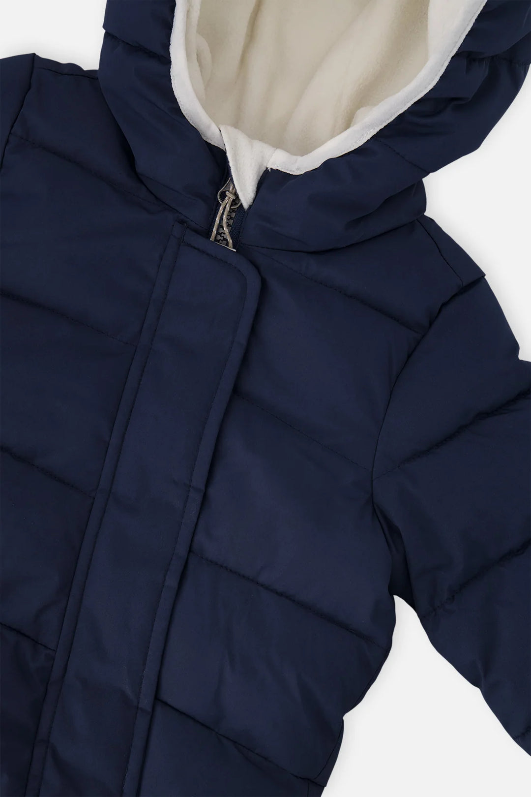 Deux Par Deux Baby Cloud One Piece Snowsuit Adapted For Car Seats - Dark Blue