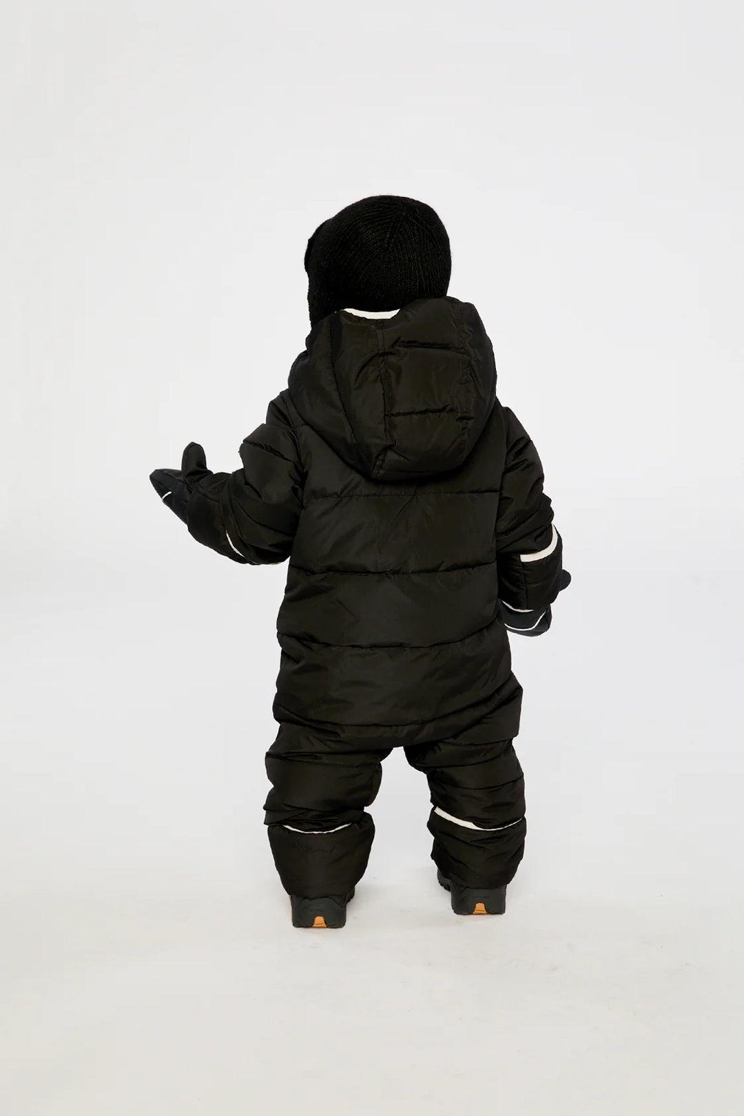 Deux Par Deux Baby Cloud One Piece Snowsuit Adapted For Car Seats - Black