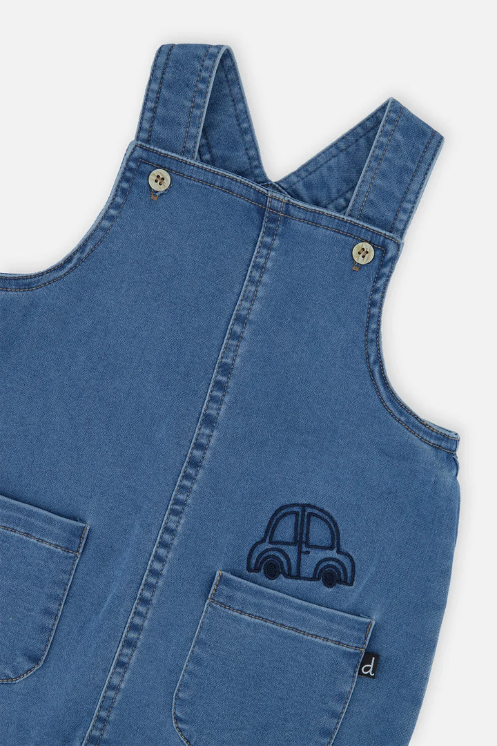 Deux Par Deux French Terry Denim Overall - Light Blue Denim