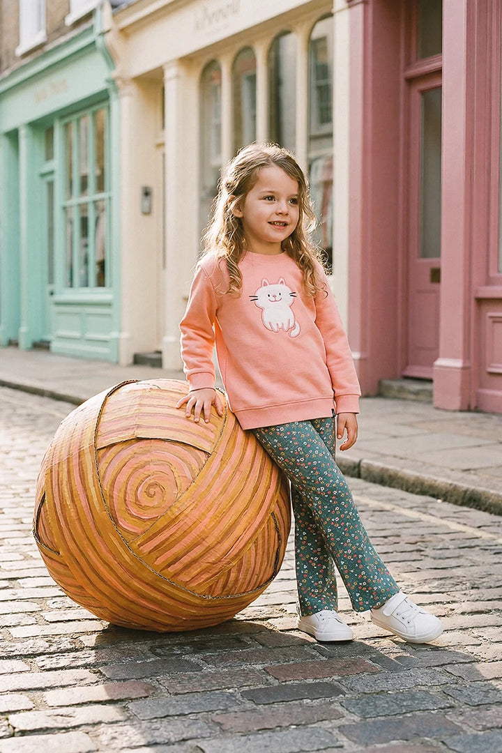 Deux Par Deux Tunic and Legging Set - Pale pink and Green Floral