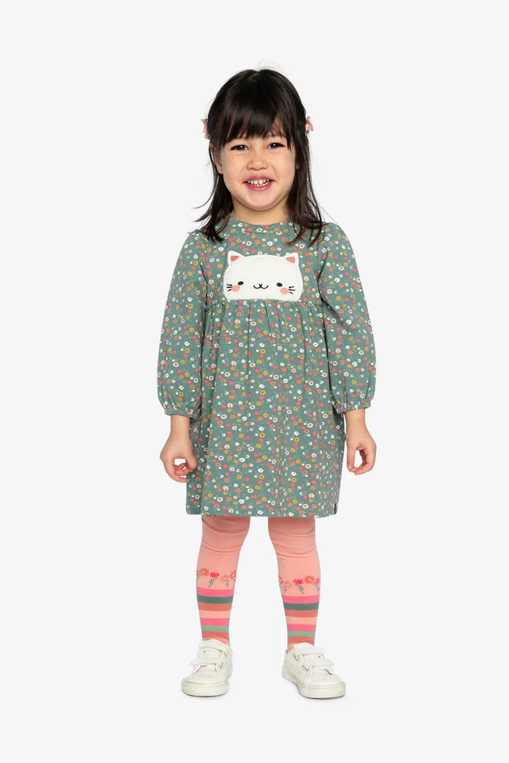 Deux Par Deux Organic Cotton Printed Dress - Ditsy Flower