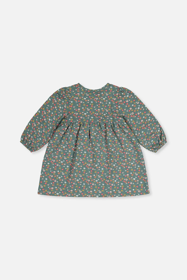 Deux Par Deux Organic Cotton Printed Dress - Ditsy Flower