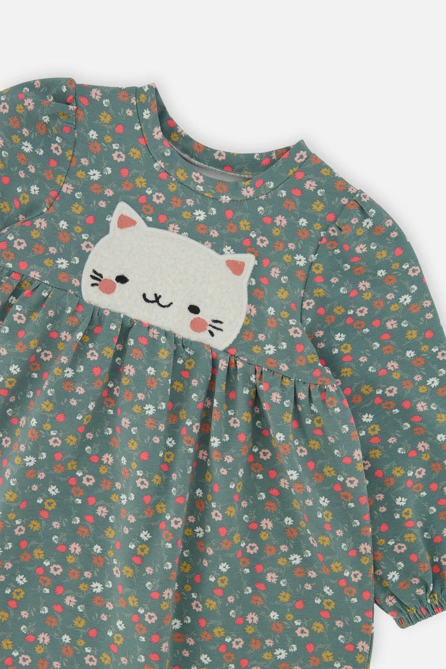 Deux Par Deux Organic Cotton Printed Dress - Ditsy Flower