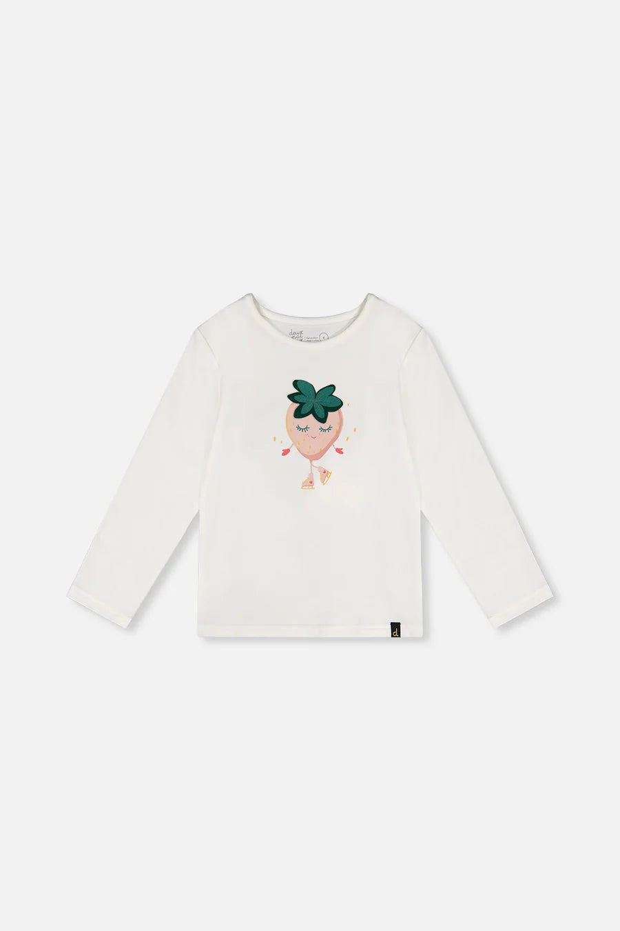 Deux Par Deux Organic Cotton Long Sleeve Printed Shirt - Off White
