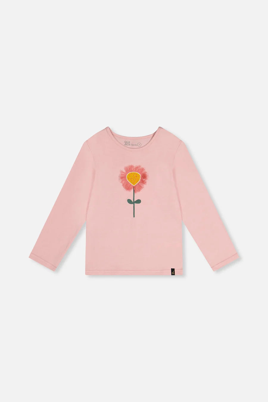 Deux Par Deux Oeganic Cotton Long Sleeve Printed Shirt - Silver Pink