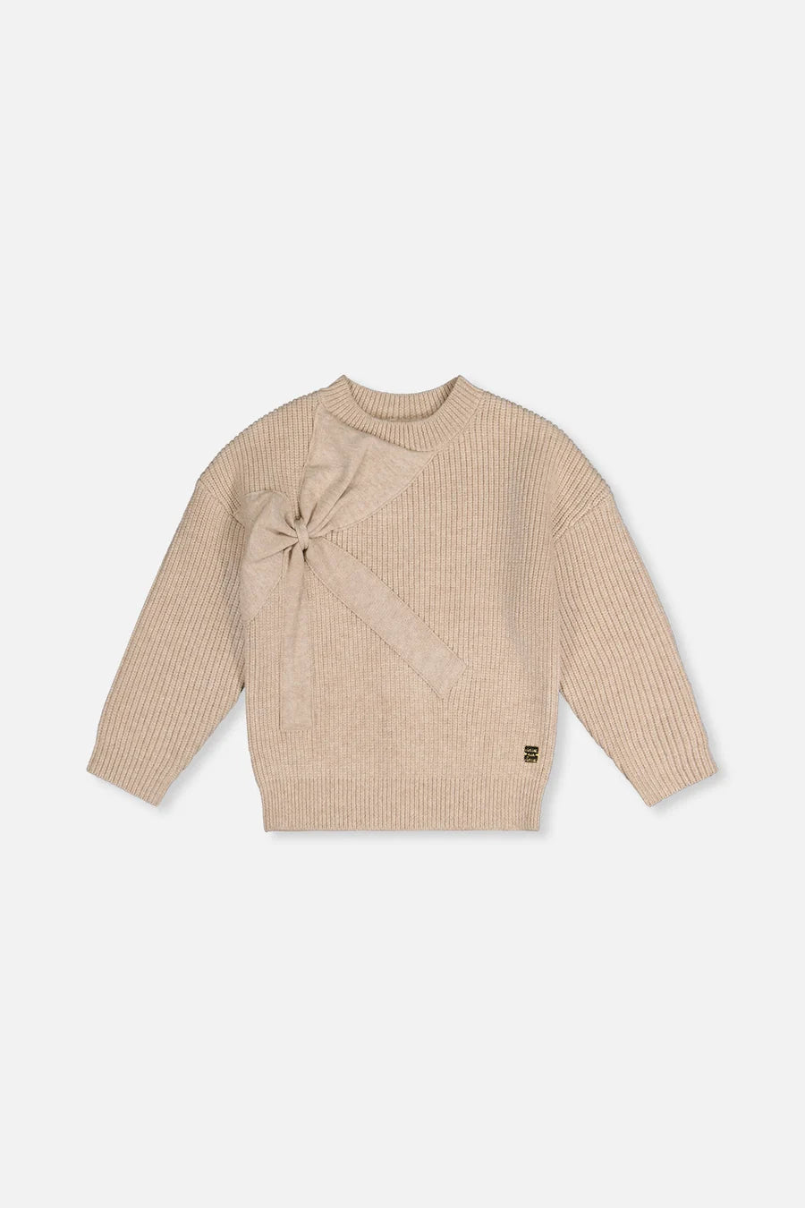 Deux Par Deux SSweater with Bow - Beige