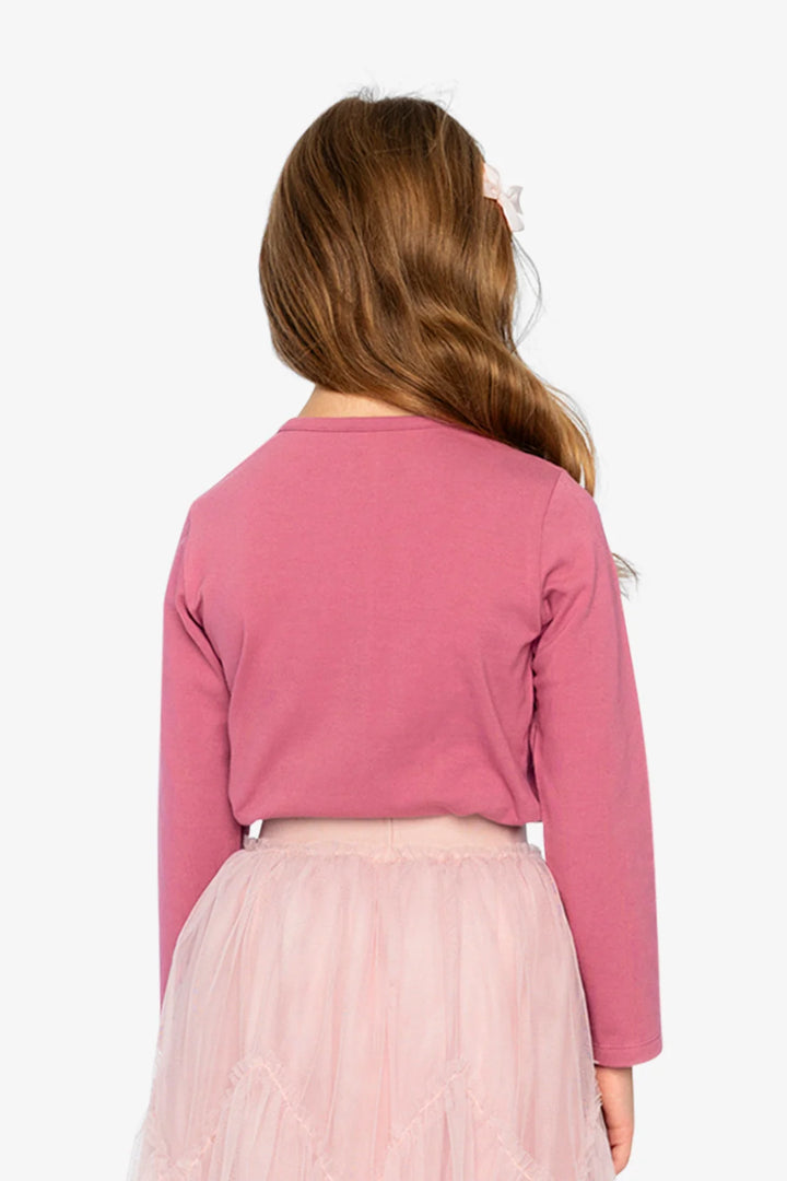 Deux Par Deux Organic Cotton Jersey T-Shirt Raspberry Pink