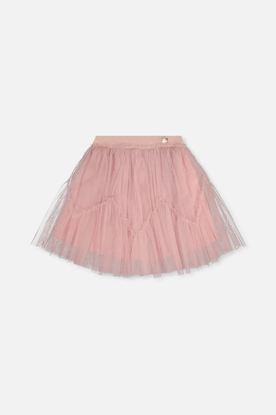 Deux Par Deux Mesh Skirt - Silver Pink
