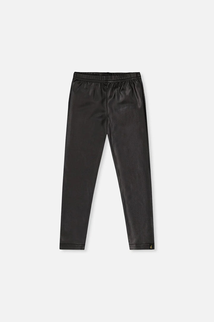 Deux Par Deux Faux Leather Leggings - Anthracite
