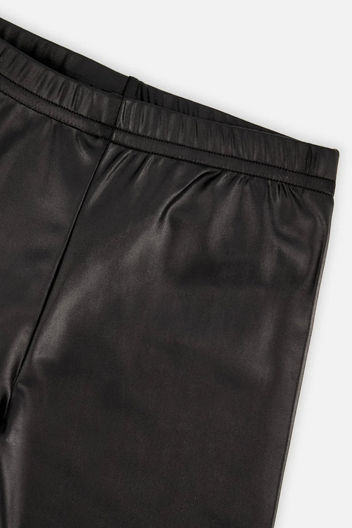 Deux Par Deux Faux Leather Leggings - Anthracite