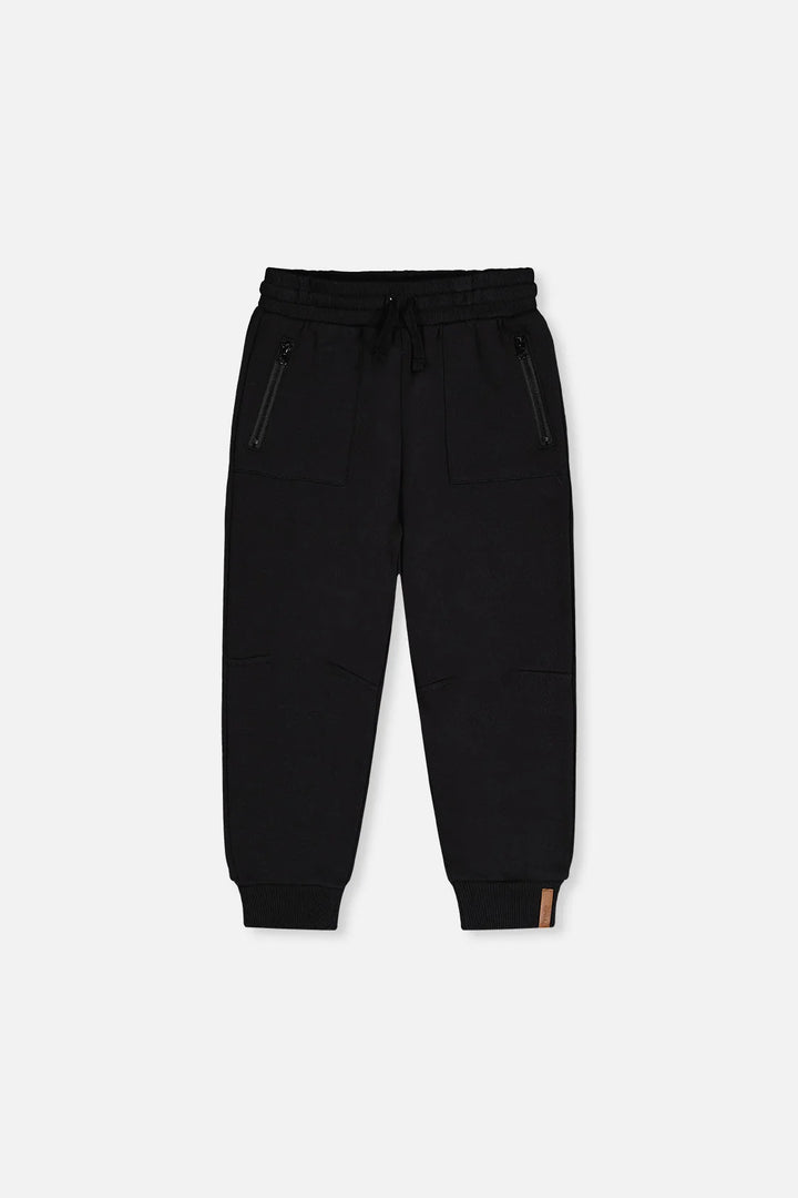 Deux Par Deux Fleece Sweatpants With Pockets Black