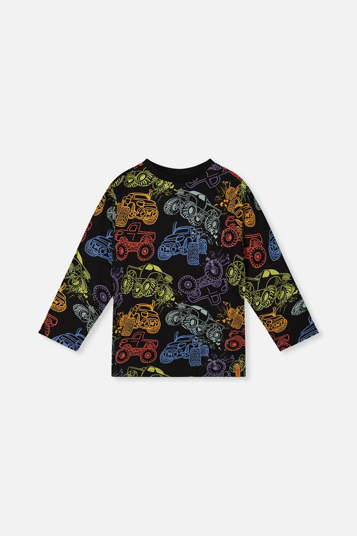 Deux Par Deux Organic Cotton T-Shirt - Monster Trucks