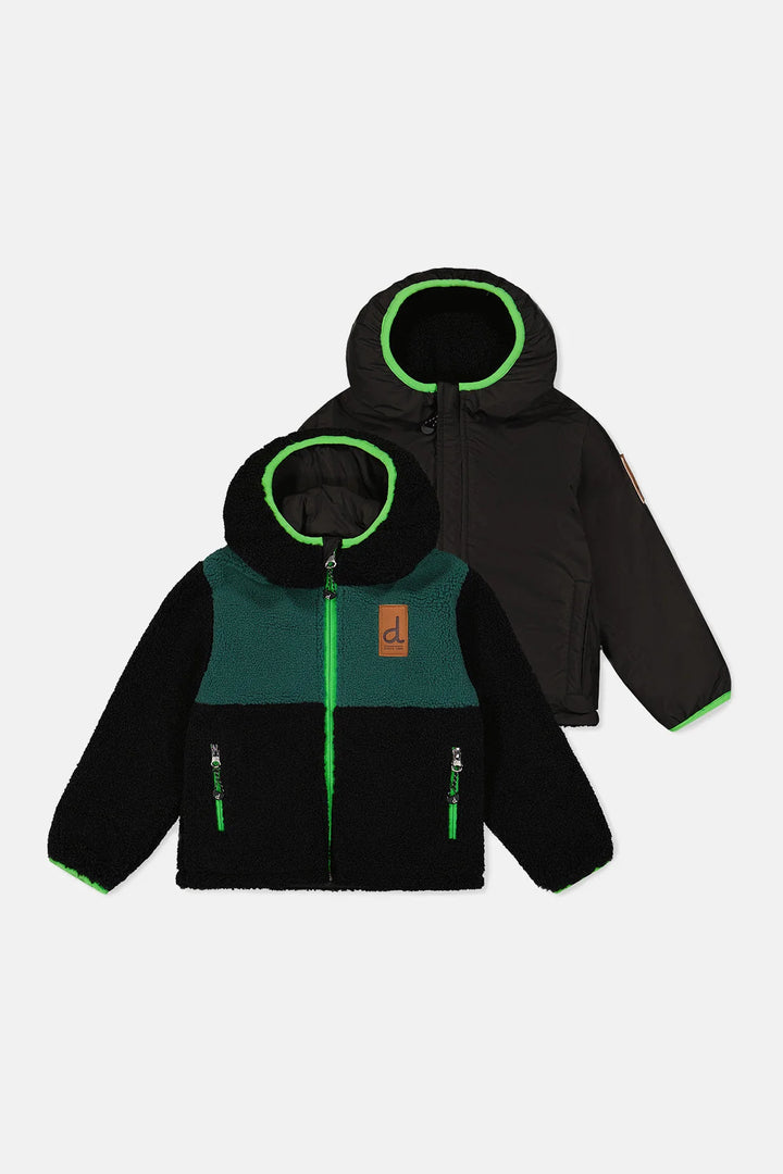 Deux Par Deux Reversible Mid-Season Jacket Black