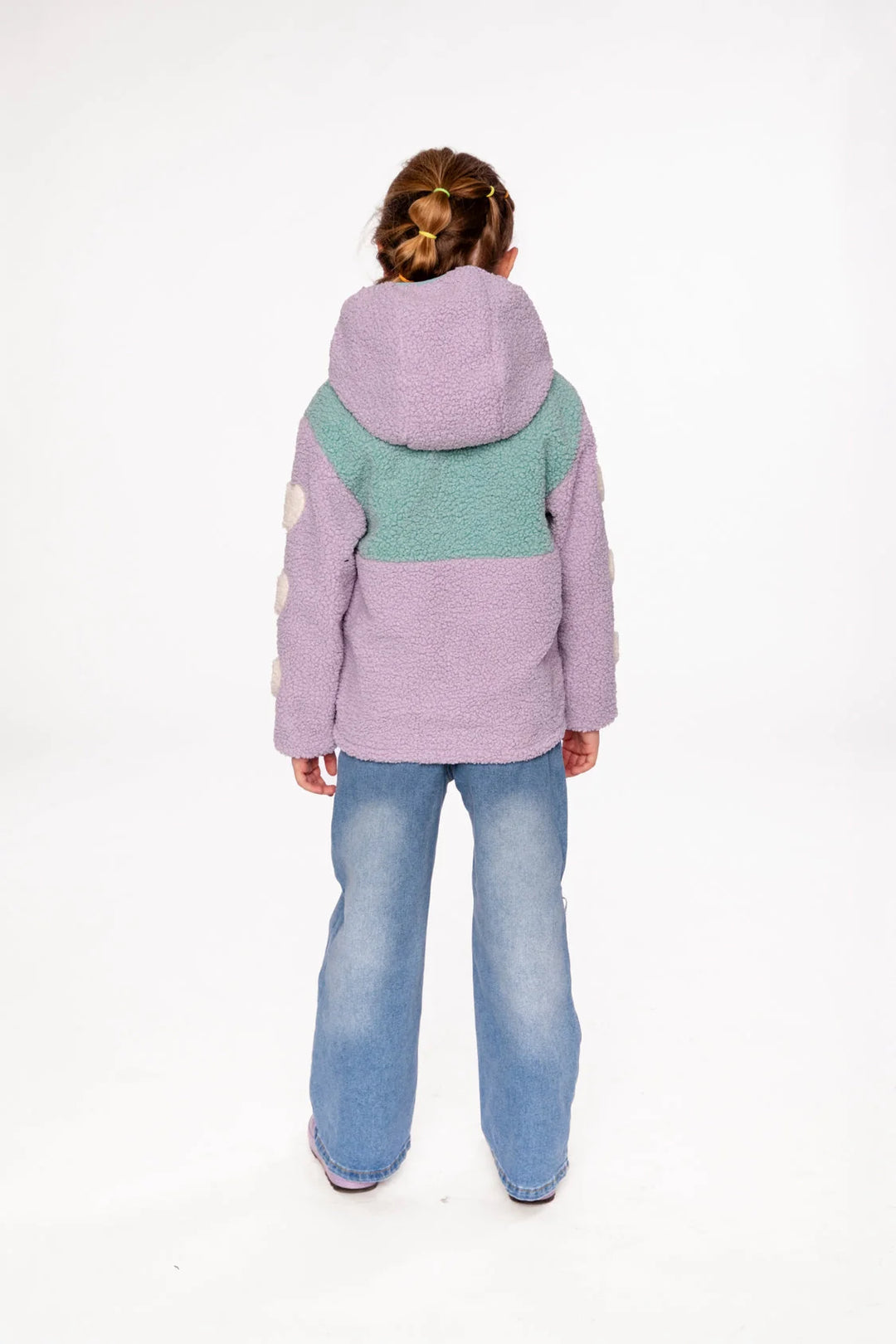 Deux Par Deux Reversible Mid-Season Jacket Pale Blue-Grey And Mauve