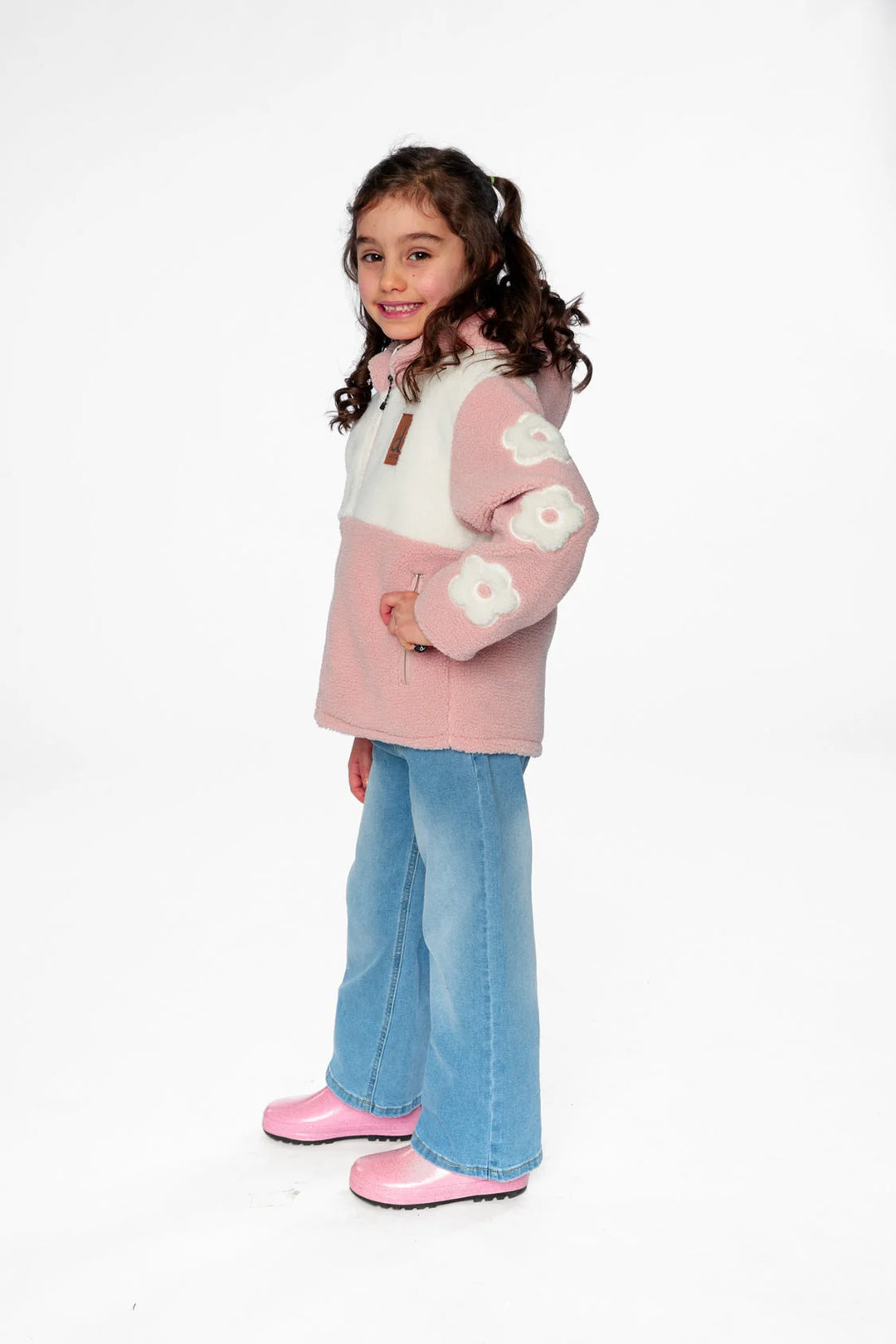 Deux Par Deux Reversible Mid-Season Jacket  Pale Pink